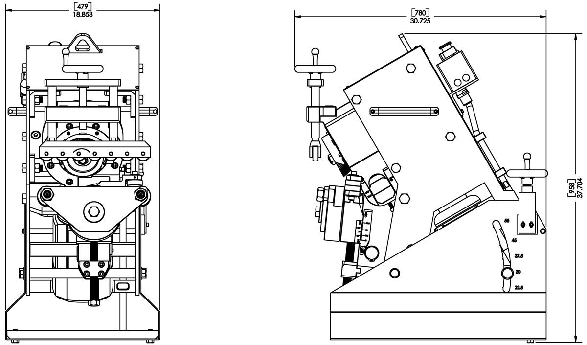 KBM-28-100  Gullco KBM 28 Portable Plate Edge Bevelling Machine